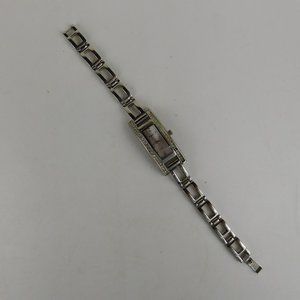 Figaro Silver Watch with Gem Stones